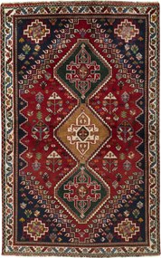 Shiraz Tappeto 180x110 Rosso (Iran) Annodato A Mano