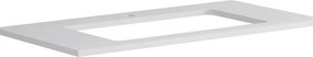 Top per lavabo Niwa18058 semincasso L 90 x H 1.8 x P 46 cm laccato opaco bianco truciolare
