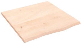 Ripiano a parete 60x60x2 cm legno massello rovere non trattato