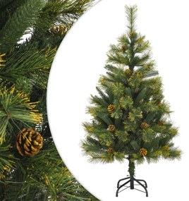 Albero Di Natale Artificiale Incernierato Con Pigne 150 Cm /