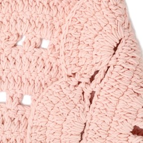 Tappeto rosa in cotone lavorato a mano, ø 120 cm Alma - Nattiot