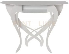 Consolle elegante frida bianco marmo in ferro 110x35x85cmh