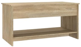 Tavolino salotto rovere sonoma 102x50x52,5 cm legno multistrato