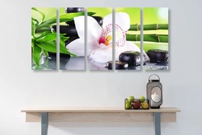 Quadri 5 pezzi – Orchidea giapponese