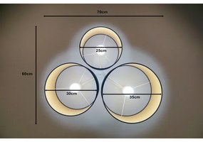 Duolla - Plafoniera ROLLER TRIO 3xE27/60W/230V blu