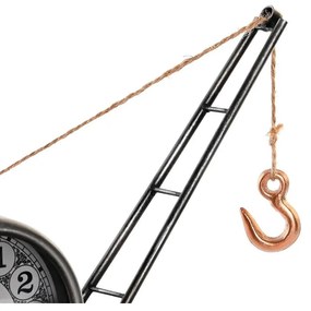 Orologio da Tavolo DKD Home Decor Argentato Dorato Ferro Gru (40,5 x 15 x 32,5 cm) (2 Unità)