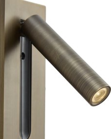 Set di 2 lampade da parete moderne bronzo scuro incl. LED - Plaza