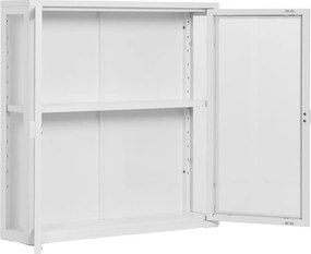 Vetrina da appendere in metallo bianco 80x80 cm Brisbane - House Nordic