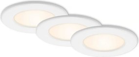 Set da 3 faretti da incasso per bagno LED/6W/230V 3000K IP44 bianco