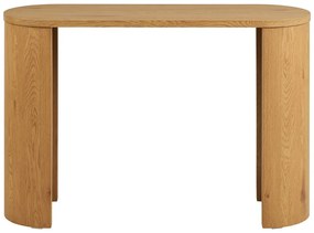 Tavolo consolle di colore naturale con effetto rovere 38x114 cm Bibione – House Nordic