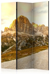 Paravento Belle Dolomiti - Paesaggio di valli con grandi montagne rocciose