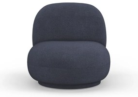 Poltrona bouclé blu scuro Chuck - Micadoni Home