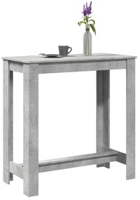 Tavolo Da Bar Grigio Cemento 102x50x103,5 Cm Legno Multistrato /