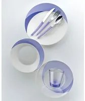 Set 7 pezzi Piatti + Posate + Bicchiere Eme Natura Water Indaco