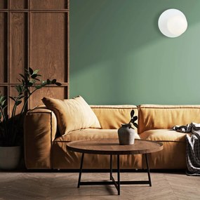 Applique Oslo bianca con sfera Satinata E14 da parete o soffitto