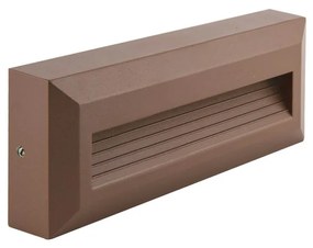 Segnapasso LED Corten 3W IP65 - Senza Incasso Colore Bianco Naturale 4.500K