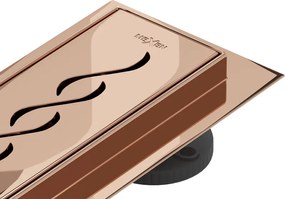 Mexen Flat 360° Scarico lineare rotante M18 90 cm, oro rosa - 1623090-40