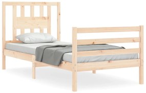 Giroletto con testiera 90x200 cm in legno massello