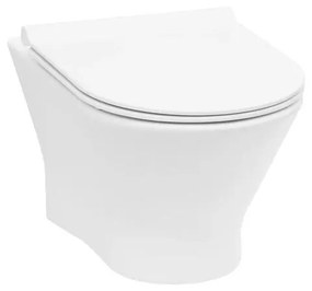 Copriwater Nexo coprivaso ammortizzato slim ovale originale per serie sanitari ROCA in polipropilene bianco con chiusura rallentata su coperchio e ciambella