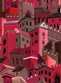 Arte International Carta da parati Citta di Castello - Framboise