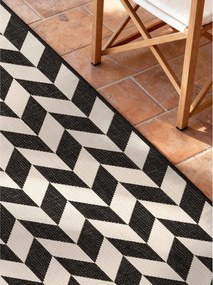 Passatoia da interno ed esterno nera/color crema 80x200 cm Haringey Terrick – Ted Baker