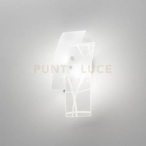 Frida a/p applique in vetro e metallo decorato 2 luci attacco e14