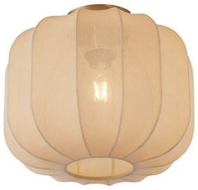 Plafoniera Japandi oro con paralume beige - Pluni
