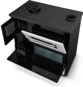 Cucina A Legna Stufa 9 Kw Bianca Beatrice L87xP51xH79 Ecodesign