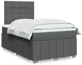 Giroletto A Molle Con Materasso Grigio Scuro 120x190cm Tessuto /