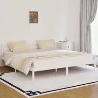 Giroletto in Legno Massello di Pino 200x200 cm Bianco cod mxl 64102