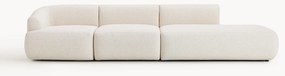 Chaise longue componibile 4 posti in bouclé Sofia