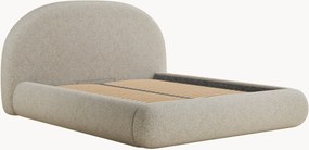Letto imbottito in bouclé fatto a mano con contenitore Maumere