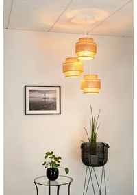 Brilagi - Lampadario a sospensione con filo SPACE YUTE 3xE27/15W/230V beige/bianco