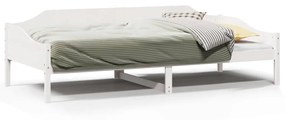 Letto senza materasso bianco 90x200 cm legno massello di pino