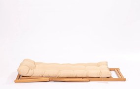 Set da giardino in legno di faggio in colore crema-naturale per 2 persone - Floriane Garden