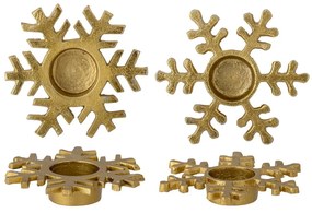 Portacandele in metallo in set per tea light 2 pezzi con motivo natalizio Lisetta - Bloomingville