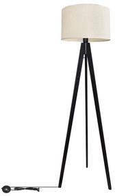 Lampada con piedistallo ALBA 1xE27/15W/230V color crema/pino