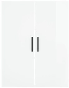 Mobili a Parete 2 pz Bianco Lucido 69,5x34x90 cm