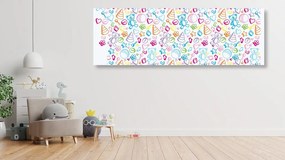 Stampa su tela – Giocattoli per bambini in colori pastello