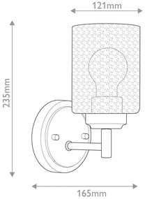 Kichler KL-WINSLOW-1W-NBR - Applique WINSLOW 1xE27/60W/230V ottone