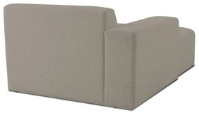 Modulo divano marrone chiaro in tessuto bouclé (angolo sinistro) Roxy - Scandic