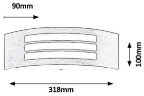 Rabalux 8511 - Applique da esterno ROMA 1xE27/14W/230V