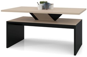 SISI Beige/Nero - MODERNO TAVOLINO DA CAFFÈ/DA SALOTTO