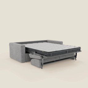 Diomede Divano letto matrimoniale in velluto easy clean sfoderabile - design moderno e comfort in T35 grigio