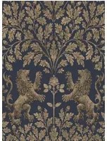 Tapete Boscobel Oak von Cole & Son - Metallic Gilver on Ink