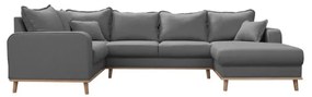 Divano angolare grigio (angolo destro) Beata - Ropez