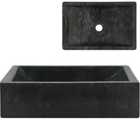 Lavello 45x30x12 cm Marmo Lucido Nero 142772