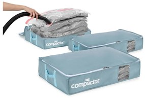 Set di organizer per sottoletto sottovuoto in plastica 3 pz 65x45x15,5 cm Blue Edition - Compactor