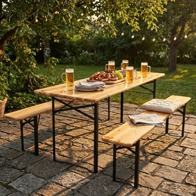 Set birreria con tavolo e due panche 220 x 70 cm