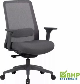 Sedia da ufficio ergonomica Q-718 grigia – 62x48x108 cm